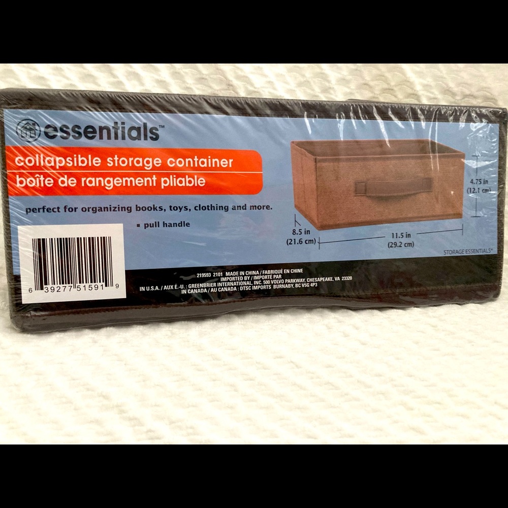 Set of 4! Essentials Collapsible Storage Container